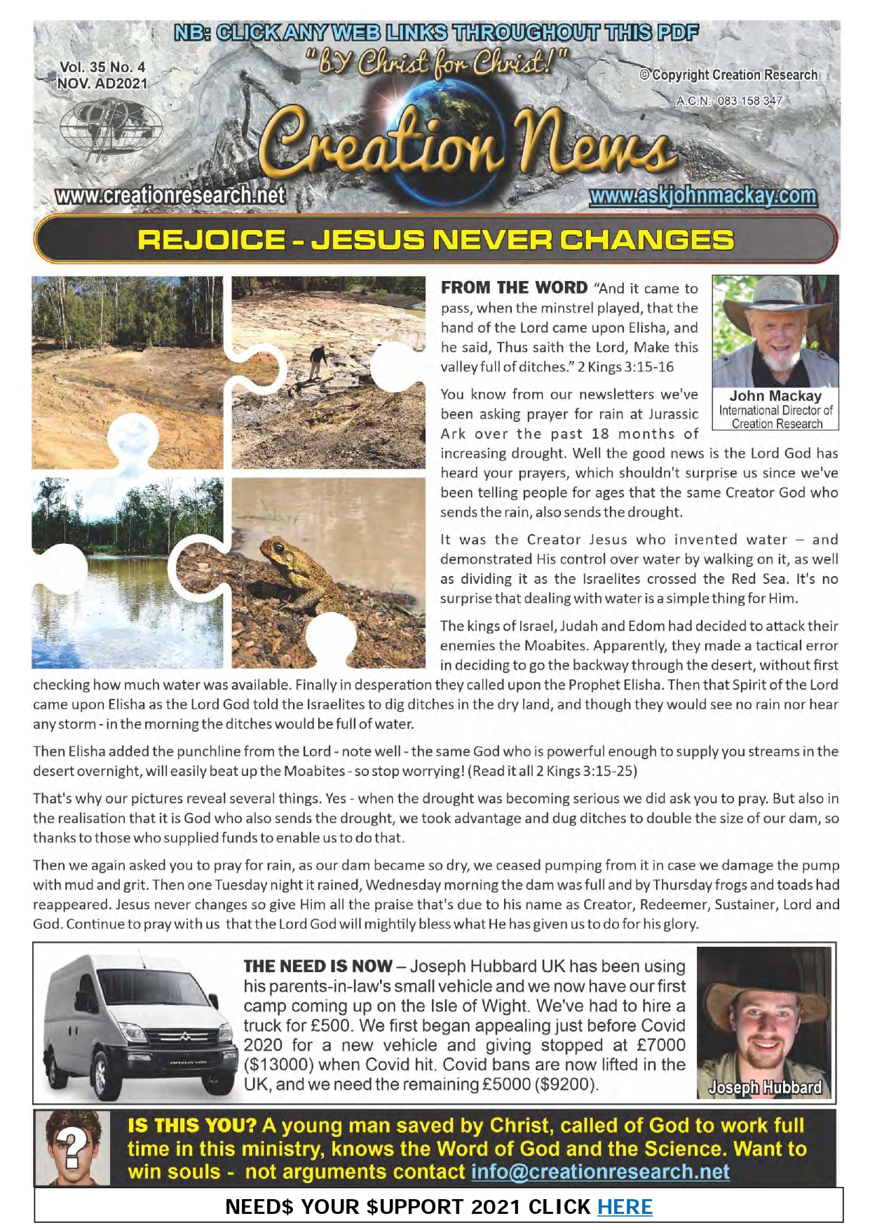 You are currently viewing Creation News – November 2021