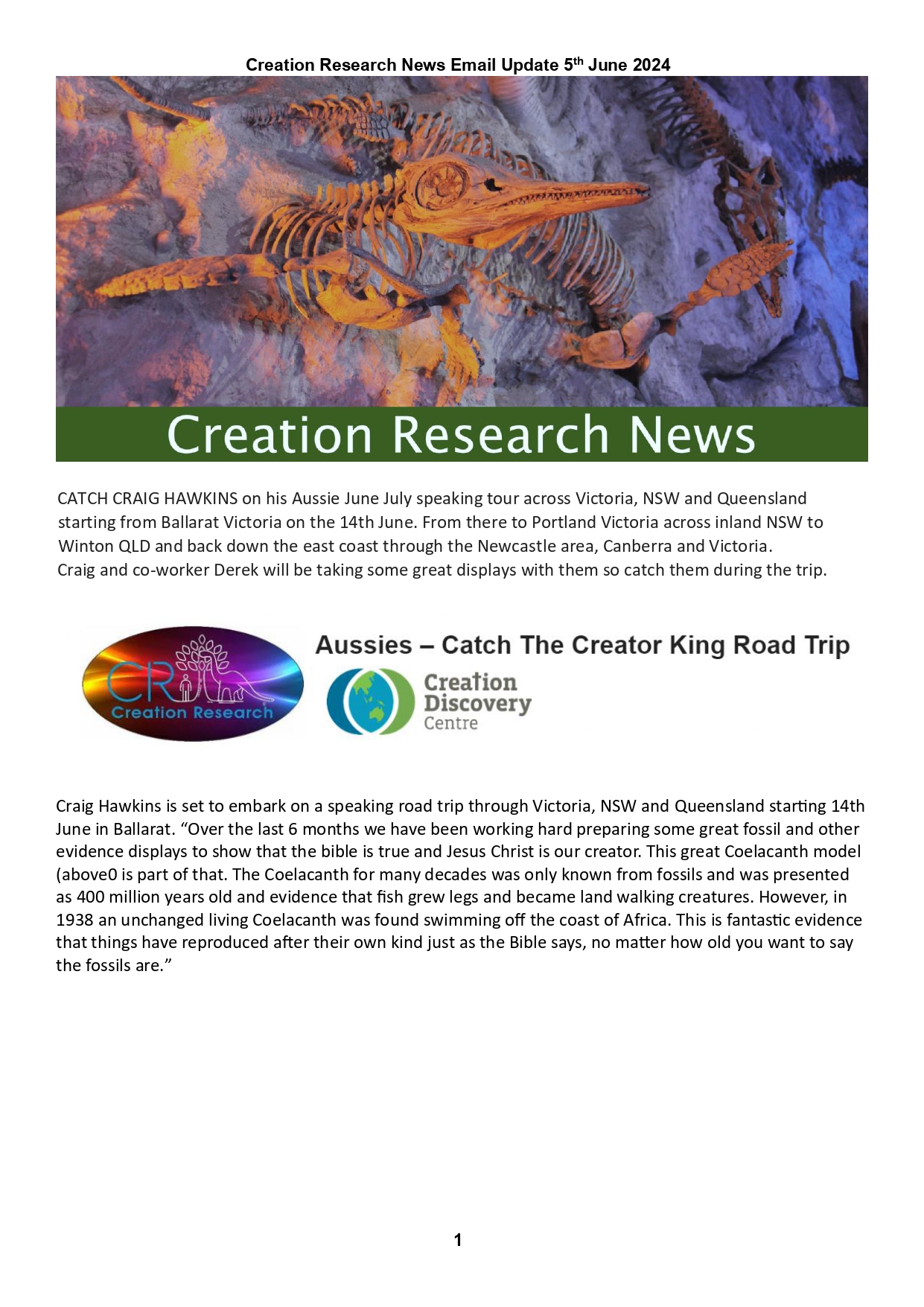 You are currently viewing Creation News – 05 Jun 2024