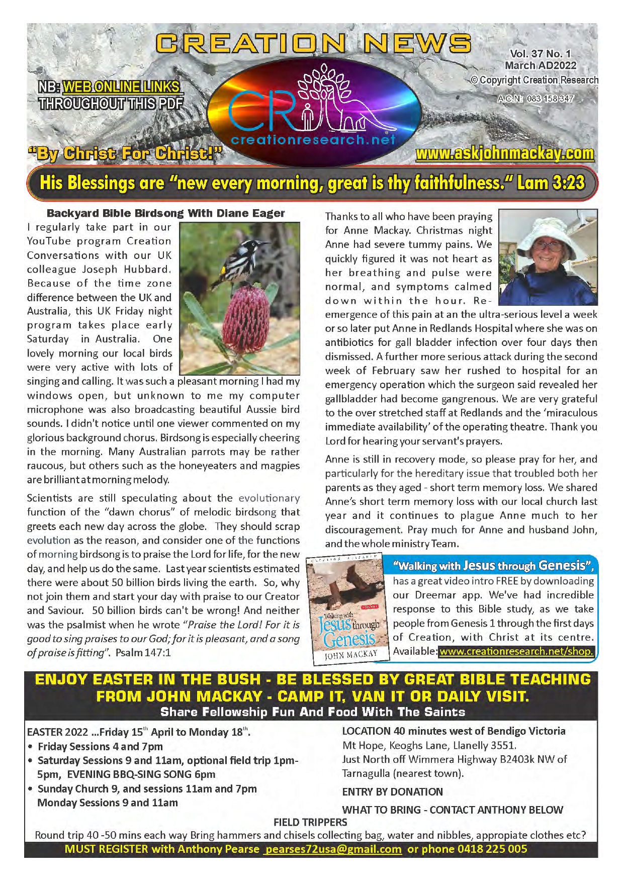 You are currently viewing Creation News – March 2022