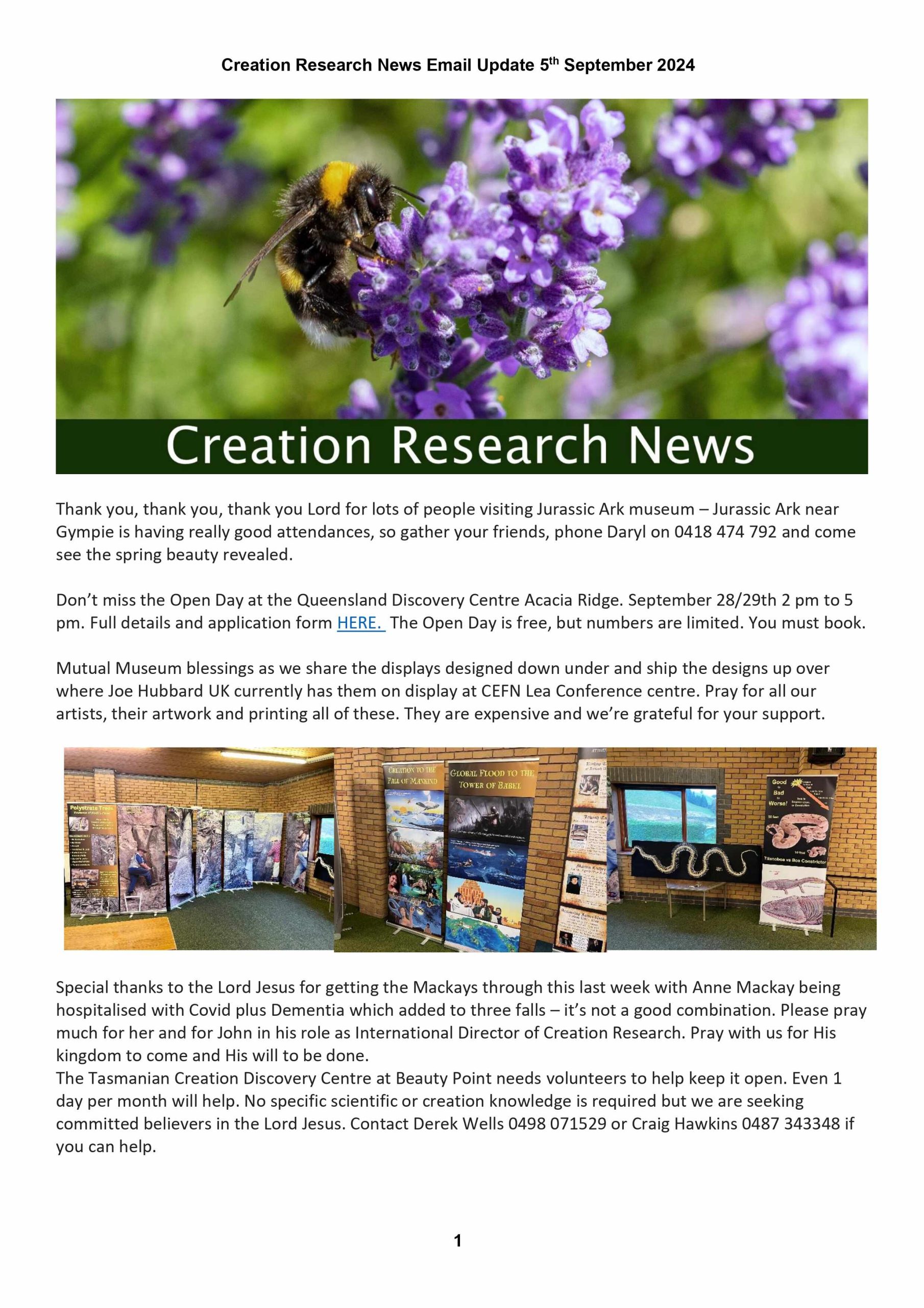 Read more about the article Creation News – 05 Sep 2024