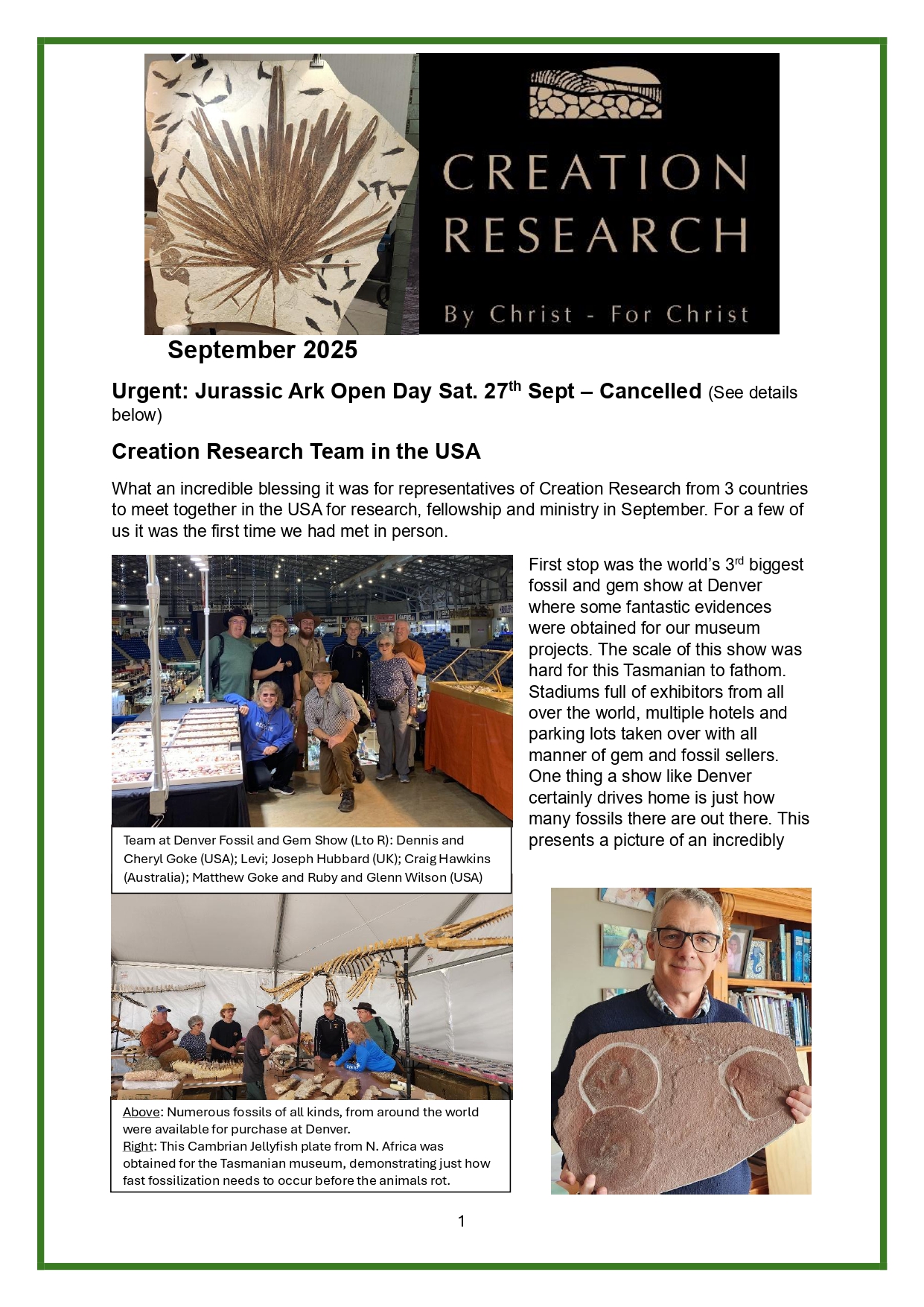 Read more about the article Creation News – 26 September 2025